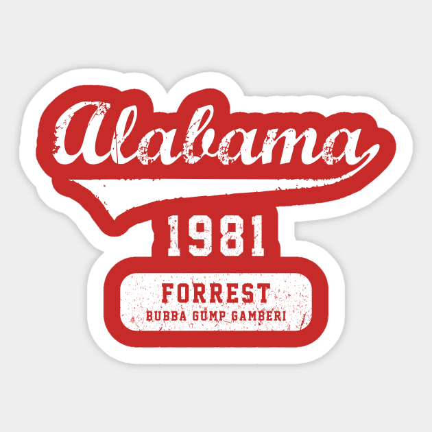 Forrest Gump Buba Gamberi Sticker by TEEWEB